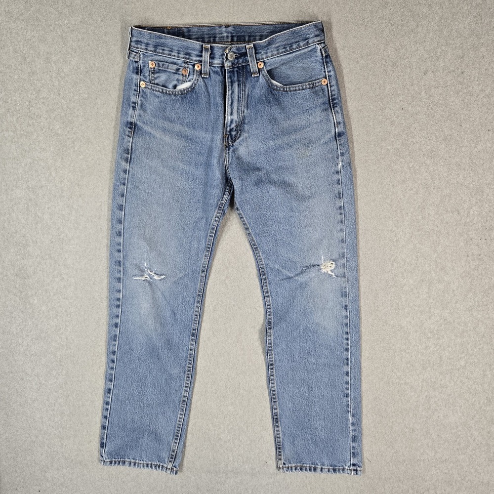 Levi's 505 Men Jeans 31X30 Blue Denim Regular Fit Straight Leg 30" Inseam